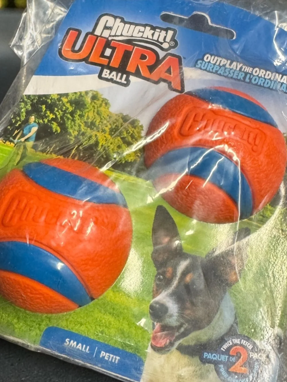 Chuckit! Ultra Ball 2-Pack Small Durable Fetch Dog Toys NWT